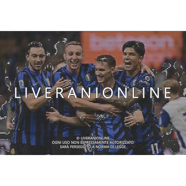 Inter vs Hellas Verona nella foto giocatori Inter esultanza dopo il gol dell\'1 a 0 Milano 03-05-2025 Stadio Giuseppe Meazza - San Siro Campionato Serie A Enilive - 35a giornata foto Roberto Garavaglia/Agenzia Aldo Liverani sas- AGENZIA ALDO LIVERANI SAS