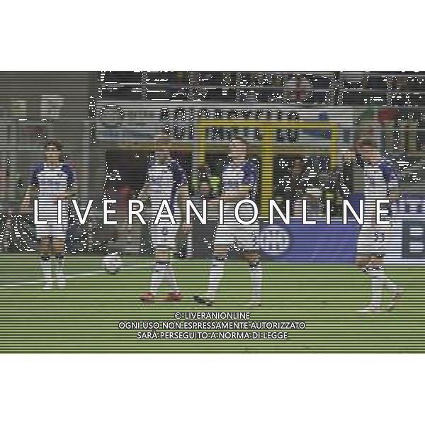 Hellas Veorna players go aut of the pich with expresses disappointment during Inter FC vs Hellas Verona FC, 35° Serie A Enilive 2024-25 game at Giuseppe Meazza - San Siro stadium in Milano (MI), Italy, on April 06, 2025. (Photo by Davide Casentini)- AGENZIA ALDO LIVERANI SAS