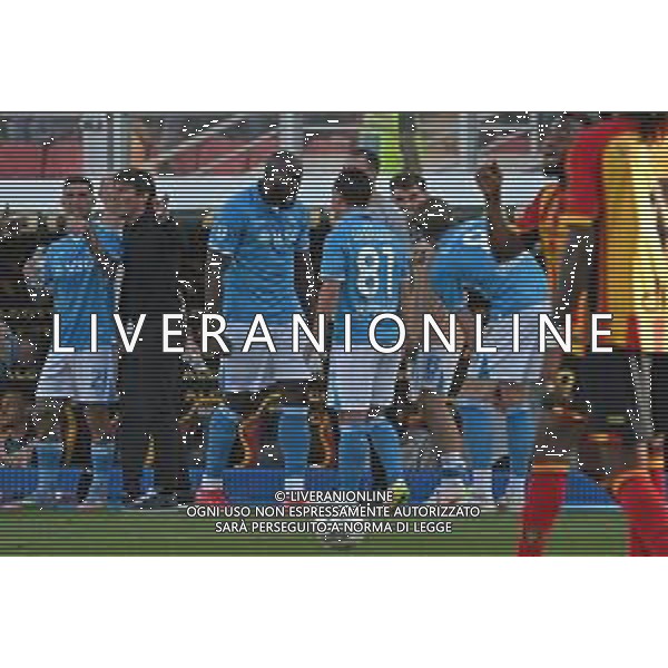 Campionato Serie A Enilive 2024-2025 Lecce vs Napoli 2025 (Stadio Via Del Mare) Nella foto festa gol Lukaku e Raspadori - AGENZIA ALDO LIVERANI SAS