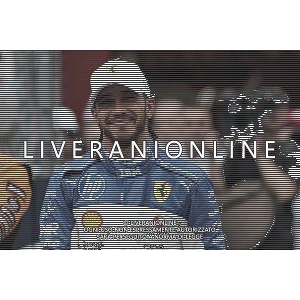 Lewis Hamilton (GBR) Ferrari celebrates his third position in Sprint parc ferme. 03.05.2025. Formula 1 World Championship, Rd 6, Miami Grand Prix, Miami, Florida, USA, Sprint and Qualifying Day. - www.xpbimages.com, EMail: requests@xpbimages.com © Copyright: Bearne / XPB Images ONLY ITALY-AG ALDO LIVERANI SAS