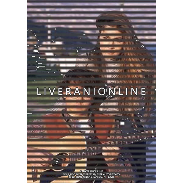 DIAP-RETROSPETTIVA ALBANO CARRISI CANTANTE NELLA FOTO ROMINA POWER E IL FIGLIO YARI CARRISI A SANREMO AG ALDO LIVERANII SAS
