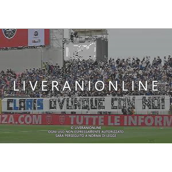TVRG Monza vs Atalanta nella foto striscione per il tifoso atalantino morto questa notte a causa di una coltellata al termine di una lite degenerata e iniziata per rivalita\' di tifo calcistico Monza 04-05-2025 U-Power Stadium Campionato Serie A Enilive - 35a giornata © foto Roberto Garavaglia/Agenzia Aldo Liverani sas