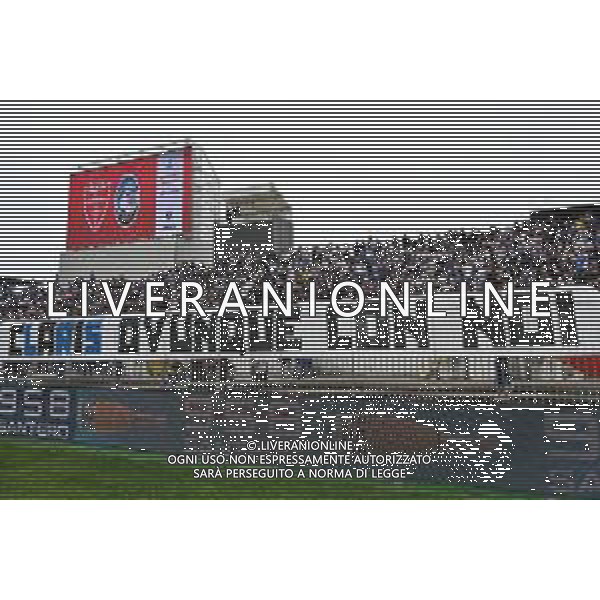 TVRG Monza vs Atalanta nella foto striscione per il tifoso atalantino morto questa notte a causa di una coltellata al termine di una lite degenerata e iniziata per rivalita\' di tifo calcistico Monza 04-05-2025 U-Power Stadium Campionato Serie A Enilive - 35a giornata © foto Roberto Garavaglia/Agenzia Aldo Liverani sas