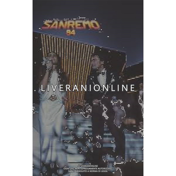 DIAP-RETROSPETTIVA ROMINA POWER E ALBANO CARRISI CANTANTI NELLA FOTO ROMINA POWER CON ALBANO CARRISI AL FESTIVAL DI SANREMO NELL\'ANNO 1984 FOTO ENRICO LIVERANI-AG ALDO LIVERANI SAS 