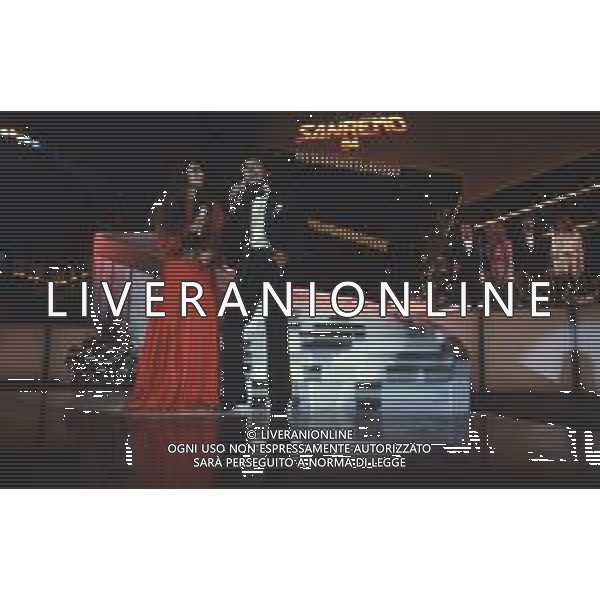 DIAP-RETROSPETTIVA ROMINA POWER E ALBANO CARRISI CANTANTI NELLA FOTO ROMINA POWER CON ALBANO CARRISI AL FESTIVAL DI SANREMO NELL\'ANNO 1984 FOTO ENRICO LIVERANI-AG ALDO LIVERANI SAS 