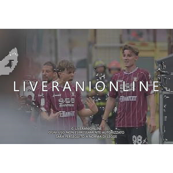 04 05 2025 - Salerno. Stadio Arechi. Campionato Serie B. Salernitana-Mantova Nella foto esultanza Lorenzo Amatucci dopo gol 1-0 Foto Giuseppe Cuozzo/Agenzia Liverani- AGENZIA ALDO LIVERANI SAS