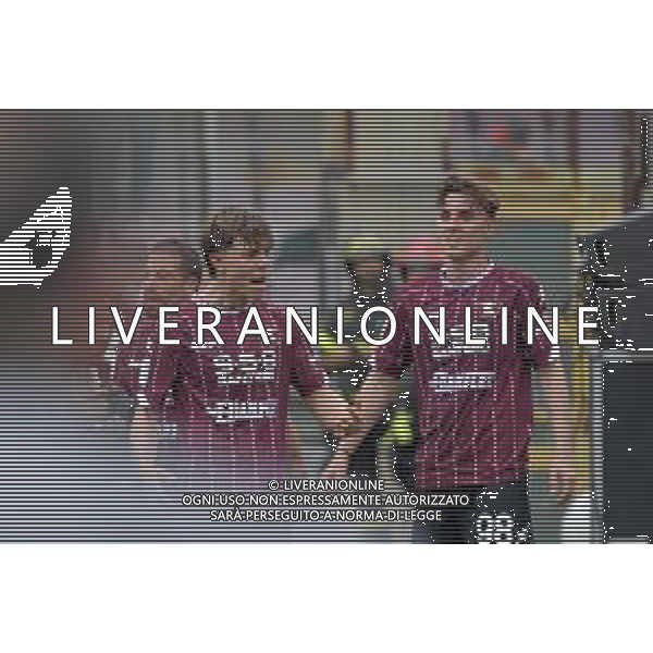 04 05 2025 - Salerno. Stadio Arechi. Campionato Serie B. Salernitana-Mantova Nella foto esultanza Lorenzo Amatucci dopo gol 1-0 Foto Giuseppe Cuozzo/Agenzia Liverani- AGENZIA ALDO LIVERANI SAS