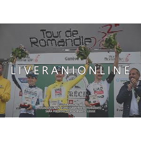 04-05-2025 Tour De Romandie; Tappa 05 Geneve; 2025, Uae Team Emirates - Xrg; 2025, Bahrain - Victorious; Almeida, Joao; Martinez, Lenny; Vine, Jai; Geneve; ©SIROTTI - AGENZIA ALDO LIVERANI SAS