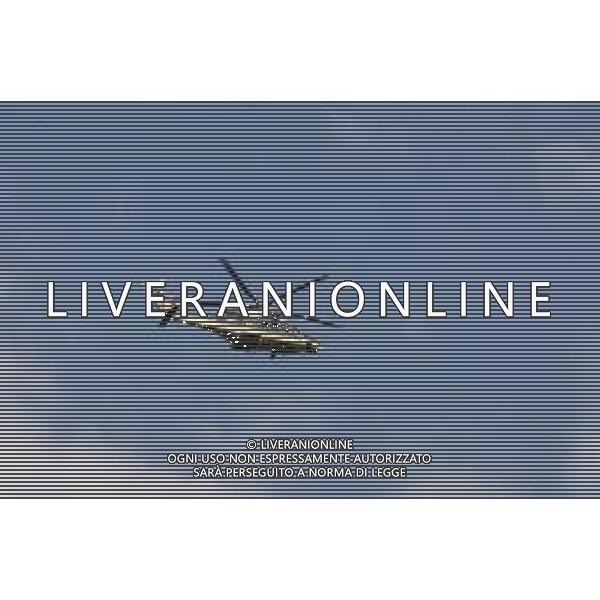 The Polizei elicopter fly over the Renato Dall\'Ara stadium before Bologna BFC vs Juventus F, 35° Serie A Enilive 2024-25 game at Renato Dall\'Ara stadium in Bologna (BO), Italy, on May 04, 2025. (Photo by Davide Casentini) ag aldo liverani sas