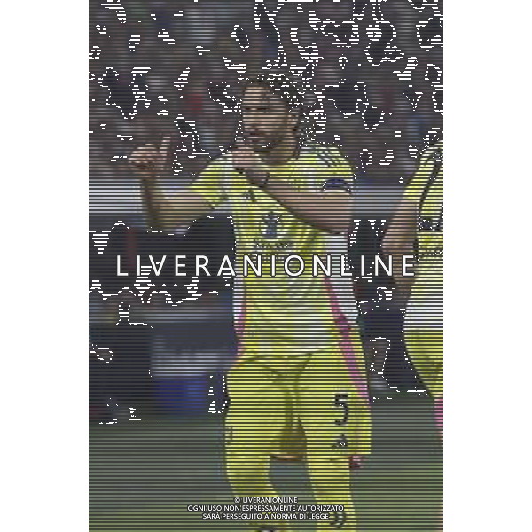 Manuel Locatelli of Juventus FC gestures during Bologna BFC vs Juventus F, 35° Serie A Enilive 2024-25 game at Renato Dall\'Ara stadium in Bologna (BO), Italy, on May 04, 2025. (Photo by Davide Casentini) ag aldo liverani sas