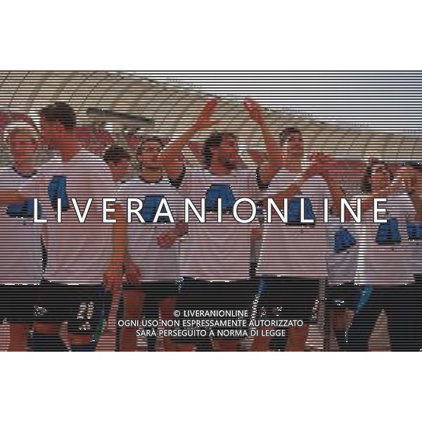 TVEM May 04, 2025 Bari, Italy - SSC Bari vs Pisa Sporting Club - Italian soccer serie B 2024/25 - San Nicola Stadium. In the pic: Pisa players celebrate promotion to Serie A -Esultanza e Festeggiamenti del Pisa a fine gara per la Promozione in Serie A ©TVEM Emmanuele Mastrodonato - AGENZIA ALDO LIVERANI SAS