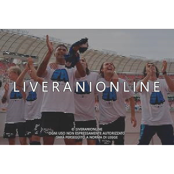 TVEM May 04, 2025 Bari, Italy - SSC Bari vs Pisa Sporting Club - Italian soccer serie B 2024/25 - San Nicola Stadium. In the pic: Pisa players celebrate promotion to Serie A -Esultanza e Festeggiamenti del Pisa a fine gara per la Promozione in Serie A ©TVEM Emmanuele Mastrodonato - AGENZIA ALDO LIVERANI SAS