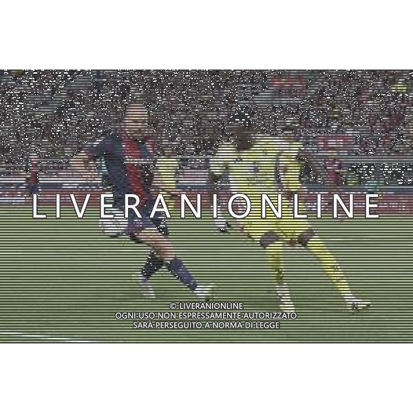 Lorenzo De Silvestri of Bologna FC battle for the ball with Timothy Weah of Juventus FC during Bologna BFC vs Juventus F, 35° Serie A Enilive 2024-25 game at Renato Dall\'Ara stadium in Bologna (BO), Italy, on May 04, 2025. (Photo by Davide Casentini)- AGENZIA ALDO LIVERANI SAS