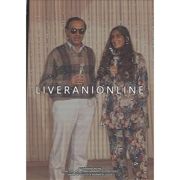 DIAP-RETROSPETTIVA ROMINA POWWR E ALBANO CARRISI CANTANTI NELLA FOTO ROMINA POWER E PIPPO BAUDO A ROMA NELL\'ANNO 1985 FOTO EDGARDO DELLA SCORCIOSA-AG ALDO LIVERANI SAS