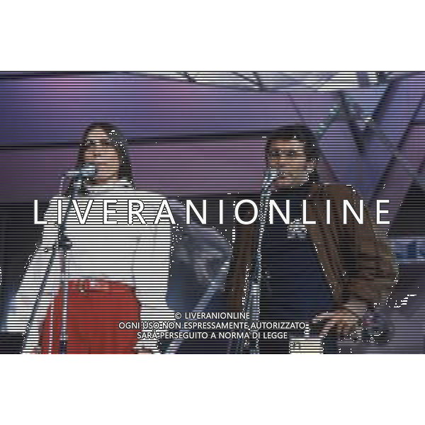 DIAP-RETROSPETTIVA ROMINA POWER E ALBANO CARRISI CANTANTI NELLA FOTO ROMINA POWER CON ALBANO CARRISI AL FESTIVAL DI SANREMO NELL\'ANNO 1982 FOTO ENRICO LIVERANI-AG ALDO LIVERANI SAS 