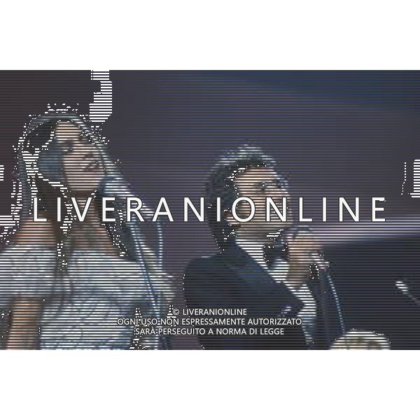 DIAP-RETROSPETTIVA ROMINA POWER E ALBANO CARRISI CANTANTI NELLA FOTO ROMINA POWER CON ALBANO CARRISI AL FESTIVAL DI SANREMO NELL\'ANNO 1982 FOTO ENRICO LIVERANI-AG ALDO LIVERANI SAS 
