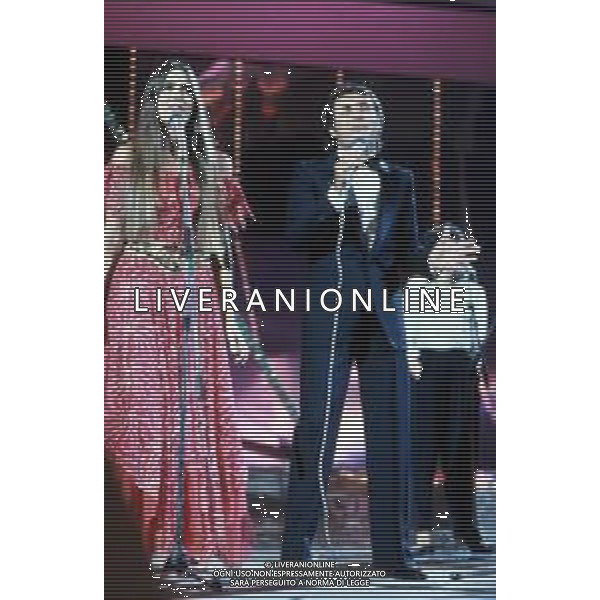 DIAP-RETROSPETTIVA ROMINA POWER E ALBANO CARRISI CANTANTI NELLA FOTO ROMINA POWER CON ALBANO CARRISI AL FESTIVAL DI SANREMO NELL\'ANNO 1982 FOTO ENRICO LIVERANI-AG ALDO LIVERANI SAS 