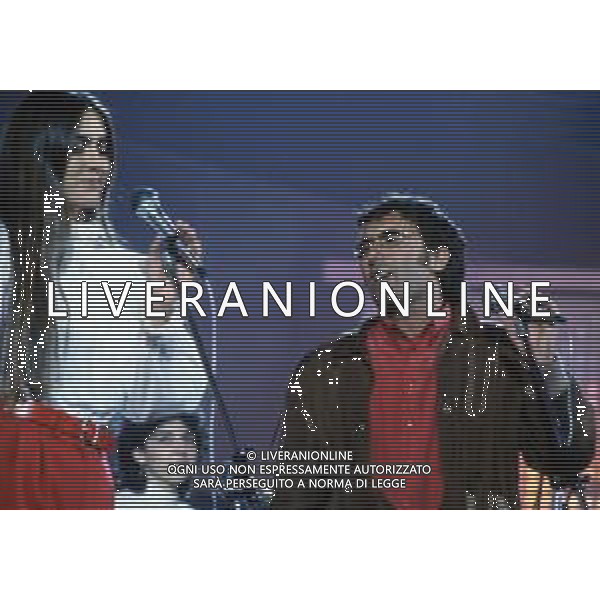 DIAP-RETROSPETTIVA ROMINA POWER E ALBANO CARRISI CANTANTI NELLA FOTO ROMINA POWER CON ALBANO CARRISI AL FESTIVAL DI SANREMO NELL\'ANNO 1982 FOTO ENRICO LIVERANI-AG ALDO LIVERANI SAS 