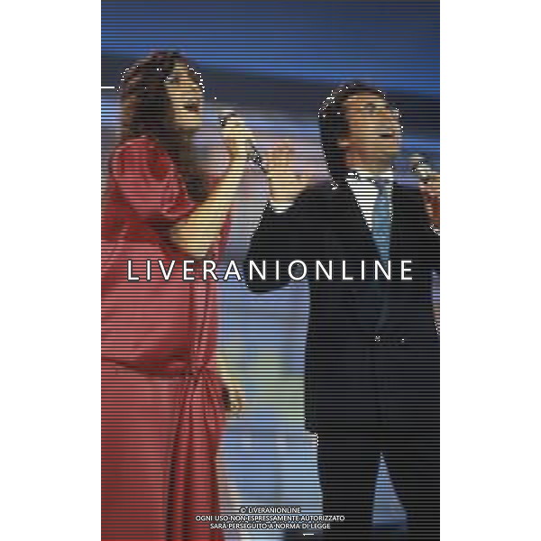 DIAP-RETROSPETTIVA ALBANO CARRISI E ROMINA POWER CANTANTI NELLA FOTO ROMINA POWER AL FESTIVAL DI SANREMO NEL 1987 © ARCHIVIO / AGENZIA ALDO LIVERANI SAS