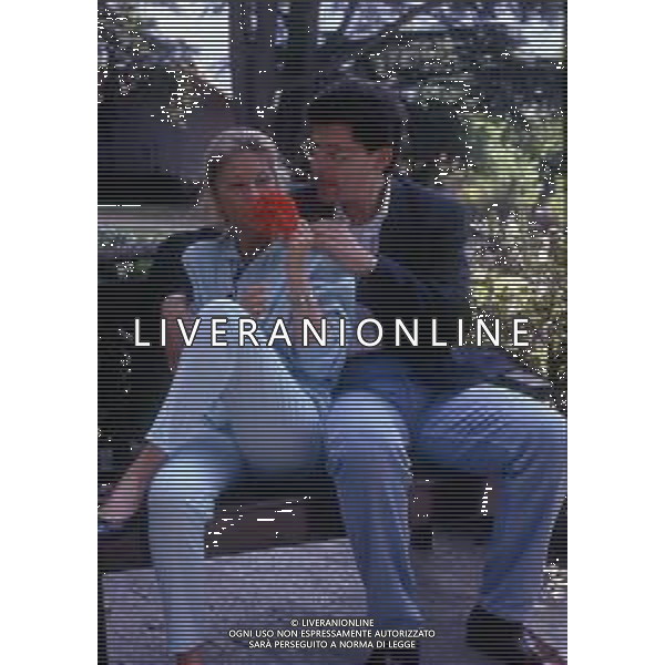 DIAP-RETROSPETTIVA FABRIZIO FRIZZICONDUTTORE TELEVISIVO NELLA FOTO FABRIZIO FRIZZI CON RITA DALLA CHIESA NELL\'ANNO 1989 ©ARCHIVIO / AGENZIA ALDO LIVERANI SAS