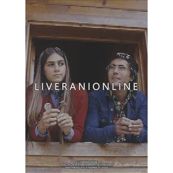 DIAP-RETROSPETTIVA ROMINA POWWR E ALBANO CARRISI CANTANTI NELLA FOTO ROMINA POWER E ALBANO CARRISI A SAINT VINCENT NELL\'ANNO 1971 AG ALDO LIVERANI SAS
