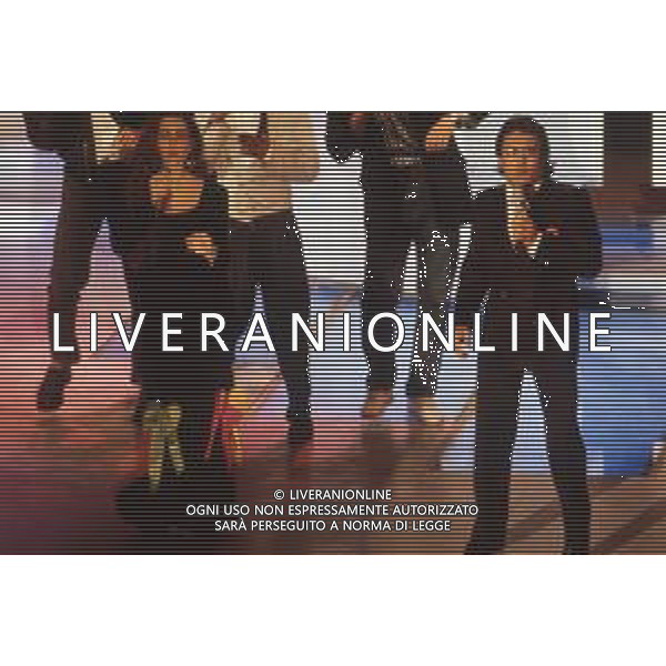 DIAP-RETROSPETTIVA ALBANOCARRISI E ROMINA POWER CANTANTI NELLA FOTO ALBANO CARRISI E ROMINA POWER A SANREMO NELL\'ANNO 1989 AG ALDO LIVERANI SAS