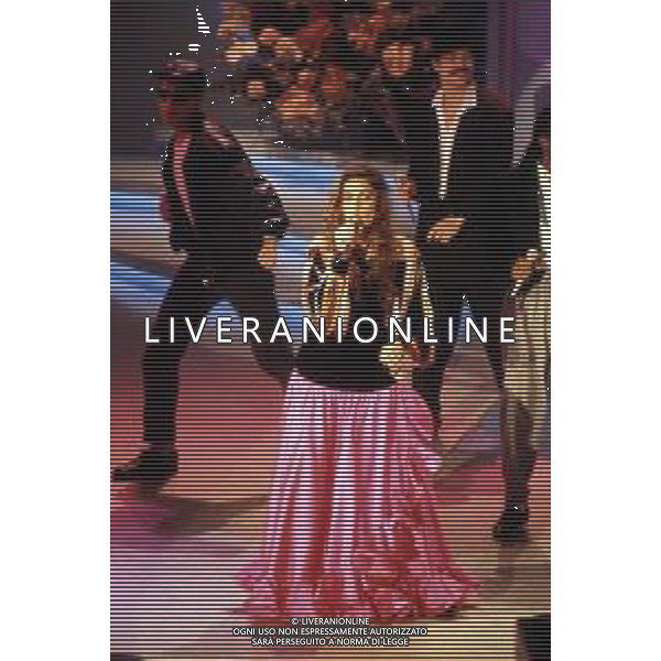 DIAP-RETROSPETTIVA ALBANOCARRISI E ROMINA POWER CANTANTI NELLA FOTO ALBANO CARRISI E ROMINA POWER A SANREMO NELL\'ANNO 1989 AG ALDO LIVERANI SAS