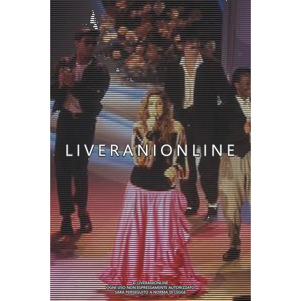 DIAP-RETROSPETTIVA ALBANOCARRISI E ROMINA POWER CANTANTI NELLA FOTO ALBANO CARRISI E ROMINA POWER A SANREMO NELL\'ANNO 1989 AG ALDO LIVERANI SAS