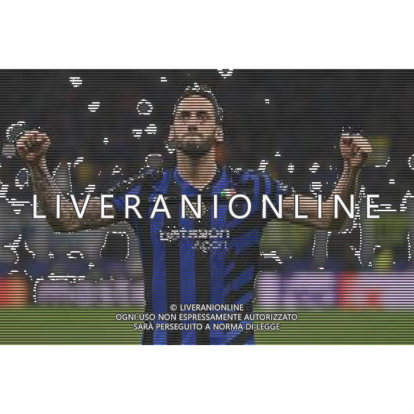 Inter vs Barcellona nella foto Hakan Calhanoglu (Inter) esultanza dopo il gol del 2 a 0 Milano 06-05-2025 Stadio Giuseppe Meazza - San Siro UEFA Champions League - semifinali gara di ritorno foto Roberto Garavaglia/Agenzia Aldo Liverani sas