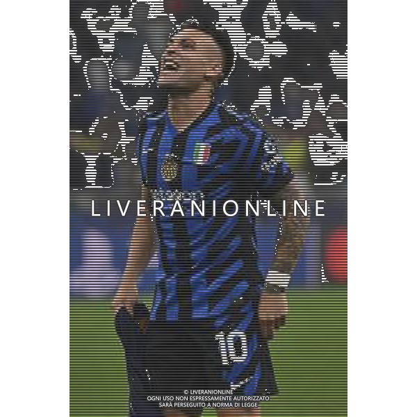 Inter vs Barcellona nella foto Lautaro Martinez (Inter) esultanza a fine partita Milano 06-05-2025 Stadio Giuseppe Meazza - San Siro UEFA Champions League - semifinali gara di ritorno foto Roberto Garavaglia/Agenzia Aldo Liverani sas