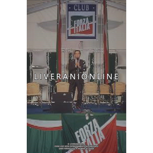 DIA- RETROSPETTIVA PAOLO BERLUSCONI IMPRENDITORE E DIRIGENTE SPORTIVO NELLA FOTO PAOLO BERLUSCONI AL CLUB FORZA ITALIA AGENZIA ALDO LIVERANI SAS
