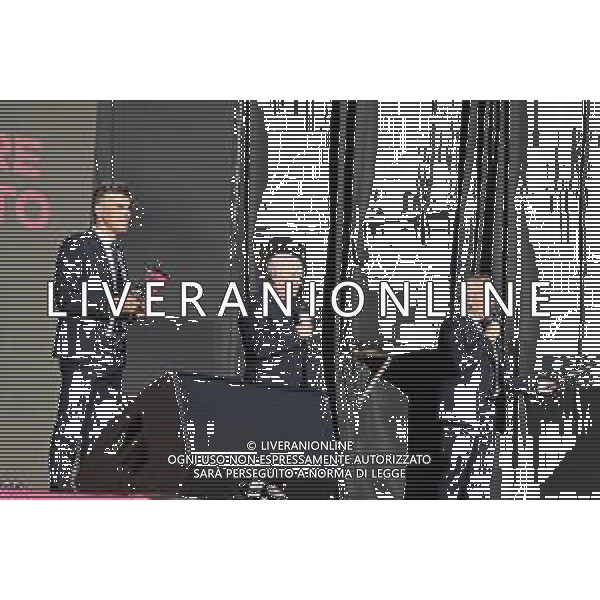 07-05-2025 Presentazione Squadre Giro D\'italia 2025; Mei, Paolo; Mccrossan, Anthony; Bertolotti, Stefano; Tirana; ©SIROTTI - AGENZIA ALDO LIVERANI SAS