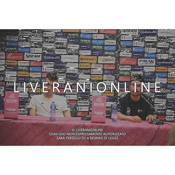 08-05-2025 Vigilia Giro D\'italia 2025; 2025, Uae Team Emirates - Xrg; 2025, Red Bull - Bora Hansgrohe; Ayuso Pesquera, Juan; Roglic, Primoz; Tirana; ©SIROTTI - AGENZIA ALDO LIVERANI SAS