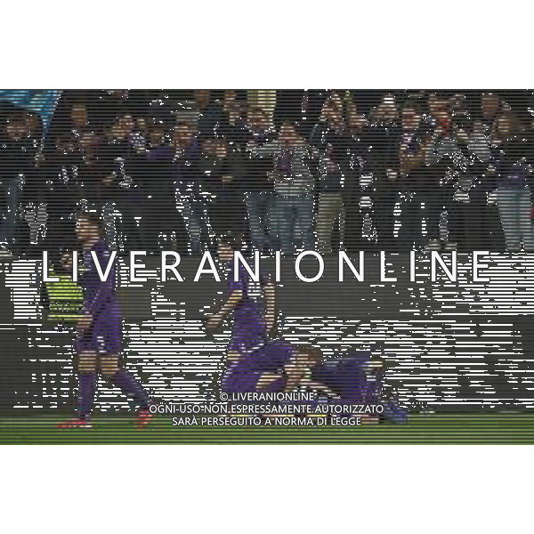TVRG Fiorentina vs Real Betis nella foto giocatori Fiorentina esultanza dopo il gol del 2 a 1 Firenze 08-05-2025 Stadio Artemio Franchi UEFA Conference League - semifinale gara di ritorno foto Roberto Garavaglia/Agenzia Aldo Liverani sas