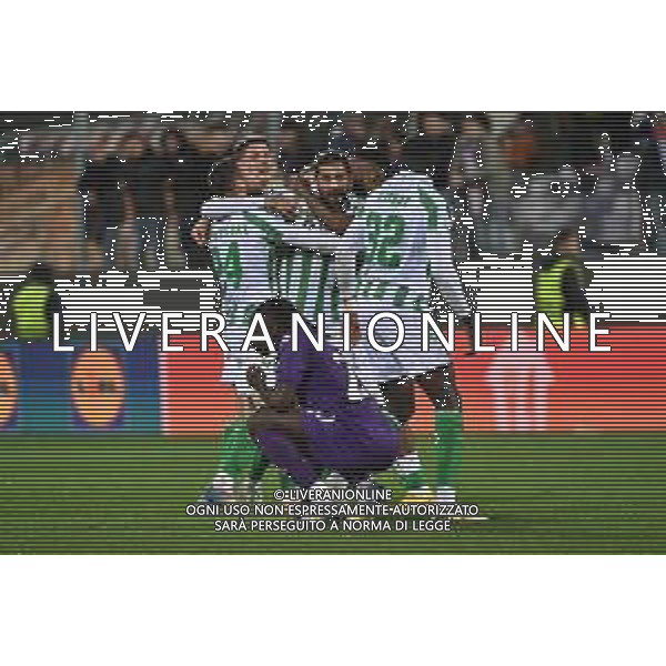 TVRG Fiorentina vs Real Betis nella foto Moise Kean (Fiorentina) e dietro esultanza finale Real Betis Firenze 08-05-2025 Stadio Artemio Franchi UEFA Conference League - semifinale gara di ritorno foto Roberto Garavaglia/Agenzia Aldo Liverani sas