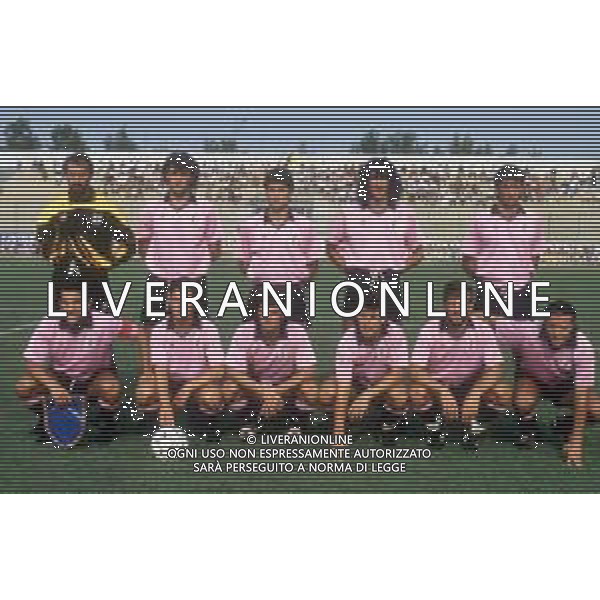 DIAP-RETROSPETTIVA FORMAZIONE PALERMO CALCIO NELLA FOTO LA FORMAZIONE DEL PALERMO CALCIO NELL\'ANNO 1991-1992 AG ALDO LIVERANI SAS