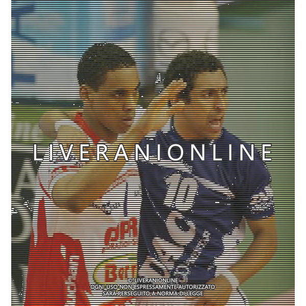 copra berni piacenza- cimone modena Final eight Volley a Ferrara 26-01-2006 nella foto marshall leonell con Santos Dutra Sergio foto filippo venezia-ag.aldo liverani