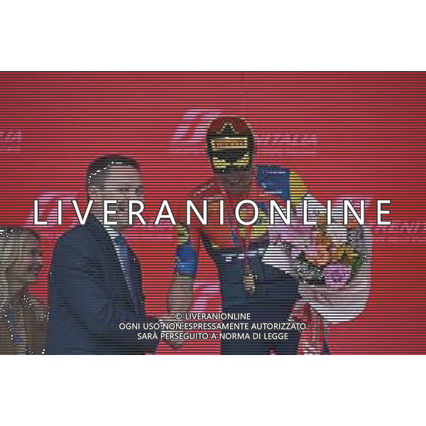 09-05-2025 Giro D\'italia; Tappa 01 Durres - Tirana; 2025, Lidl - Trek; Pedersen, Mads; Lappartient, David; Tirana; ©SIROTTI - AGENZIA ALDO LIVERANI SAS