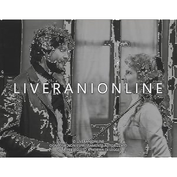 ST-RETROSPETTIVA GIULIANA DE SIO ATTRICE NELLA FOTO GIULIANA DE SIO CON GIOVANNI VISENTIN SET DELLO SCENEGGIATO “IVANOV“ NELL\'ANNO 1982 FOTO ENRICO LIVERANI-AG ALDO LIVERANI SAS 