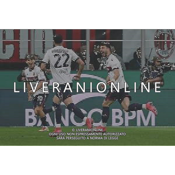 Milan vs Bologna nella foto Riccardo Orsolini (Bologna) esultanza dopo il gol dell\'1 a 0 Milano 09-05-2025 Stadio Giuseppe Meazza - San Siro Campionato Serie A Enilive - 36a giornata foto Roberto Garavaglia/Agenzia Aldo Liverani sas