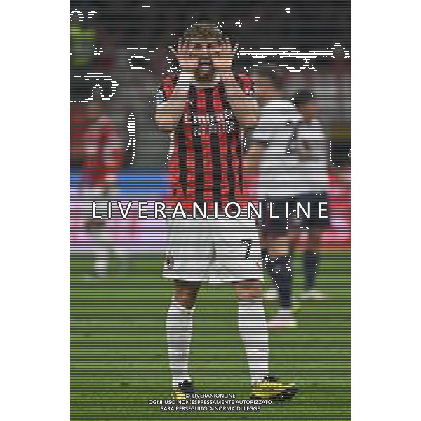 Milan vs Bologna nella foto Santiago Gimenez (Milan) esultanza dopo il gol dell\'1 a 1 Milano 09-05-2025 Stadio Giuseppe Meazza - San Siro Campionato Serie A Enilive - 36a giornata foto Roberto Garavaglia/Agenzia Aldo Liverani sas