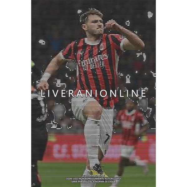 Milan vs Bologna nella foto Santiago Gimenez (Milan) esultanza dopo il gol dell\'1 a 1 Milano 09-05-2025 Stadio Giuseppe Meazza - San Siro Campionato Serie A Enilive - 36a giornata foto Roberto Garavaglia/Agenzia Aldo Liverani sas