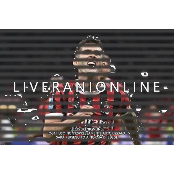 Milan vs Bologna nella foto Christian Mate Pulisic (Milan) esultanza dopo il gol del 2 a 1 Milano 09-05-2025 Stadio Giuseppe Meazza - San Siro Campionato Serie A Enilive - 36a giornata foto Roberto Garavaglia/Agenzia Aldo Liverani sas