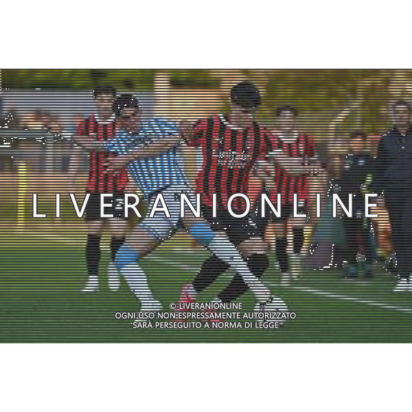 TVRG Milan Futuro vs Spal nella foto Cristian Spini (Spal) e Ettore Quirini (Milan Futuro) Solbiate Arno (VA) 10-05-2025 Stadio Felice Chinetti Campionato Serie C girone B - playout gara di andata foto Roberto Garavaglia/Agenzia Aldo Liverani sas