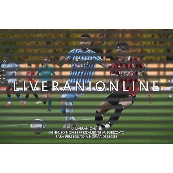 TVRG Milan Futuro vs Spal nella foto Luca Calapai (Spal) e Andrea Bozzolan (Milan Futuro) Solbiate Arno (VA) 10-05-2025 Stadio Felice Chinetti Campionato Serie C girone B - playout gara di andata foto Roberto Garavaglia/Agenzia Aldo Liverani sas