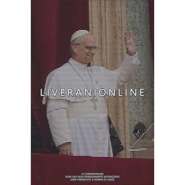 Città del Vaticano - 11 Maggio 2025 Papa Leone XIV appare al balcone centrale della Basilica di San Pietro per la sua prima benedizione domenicale dopo la sua elezione, in Piazza San Pietro in Vaticano Nella Foto: Papa Leone XIV  Andrea Bracaglia - AGENZIA ALDO LIVERANI SAS