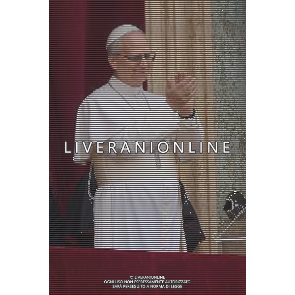 Città del Vaticano - 11 Maggio 2025 Papa Leone XIV appare al balcone centrale della Basilica di San Pietro per la sua prima benedizione domenicale dopo la sua elezione, in Piazza San Pietro in Vaticano Nella Foto: Papa Leone XIV  Andrea Bracaglia - AGENZIA ALDO LIVERANI SAS