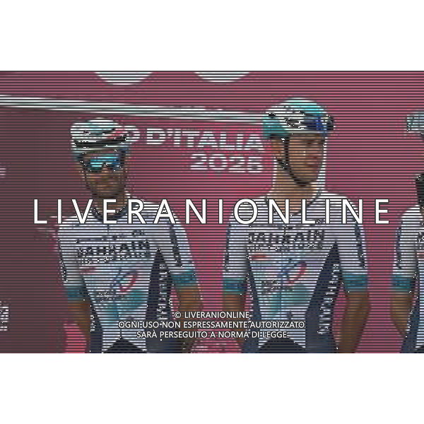 11-05-2025 Giro D\'italia; Tappa 03 Vlore - Vlore; 2025, Bahrain - Victorious; Caruso, Damiano; Tiberi, Antonio; Vlore; ©SIROTTI - AGENZIA ALDO LIVERANI SAS