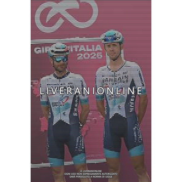 11-05-2025 Giro D\'italia; Tappa 03 Vlore - Vlore; 2025, Bahrain - Victorious; Caruso, Damiano; Tiberi, Antonio; Vlore; ©SIROTTI - AGENZIA ALDO LIVERANI SAS