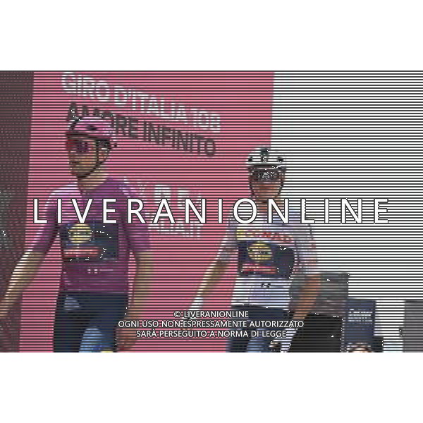 11-05-2025 Giro D\'italia; Tappa 03 Vlore - Vlore; 2025, Lidl - Trek; Pedersen, Mads; Vacek, Mathias; Vlore; ©SIROTTI - AGENZIA ALDO LIVERANI SAS
